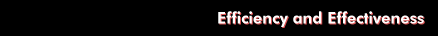 Efficiency and Effectiveness